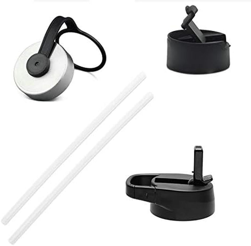 Water Bottle - 18 Oz, 22 Oz, 32 Oz, 40 Oz, or 64 Oz with 3 LIDS Double Wall Vacuum Insulated Stainless Steel Wide Mouth Sports Hot & Cold Thermos (32 Oz, White)