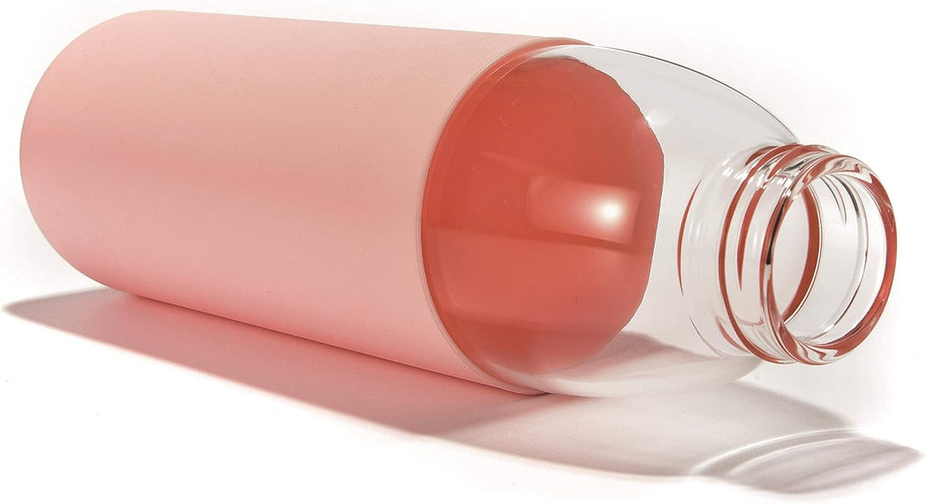 25 Oz Borosilicate Glass Water Bottles with Bamboo Lid, BPA-FREE, Non-Slip Silicone Sleeve, and Stainless Steel Leak Proof Lid - Reusable Glass Bottle for Men and Women