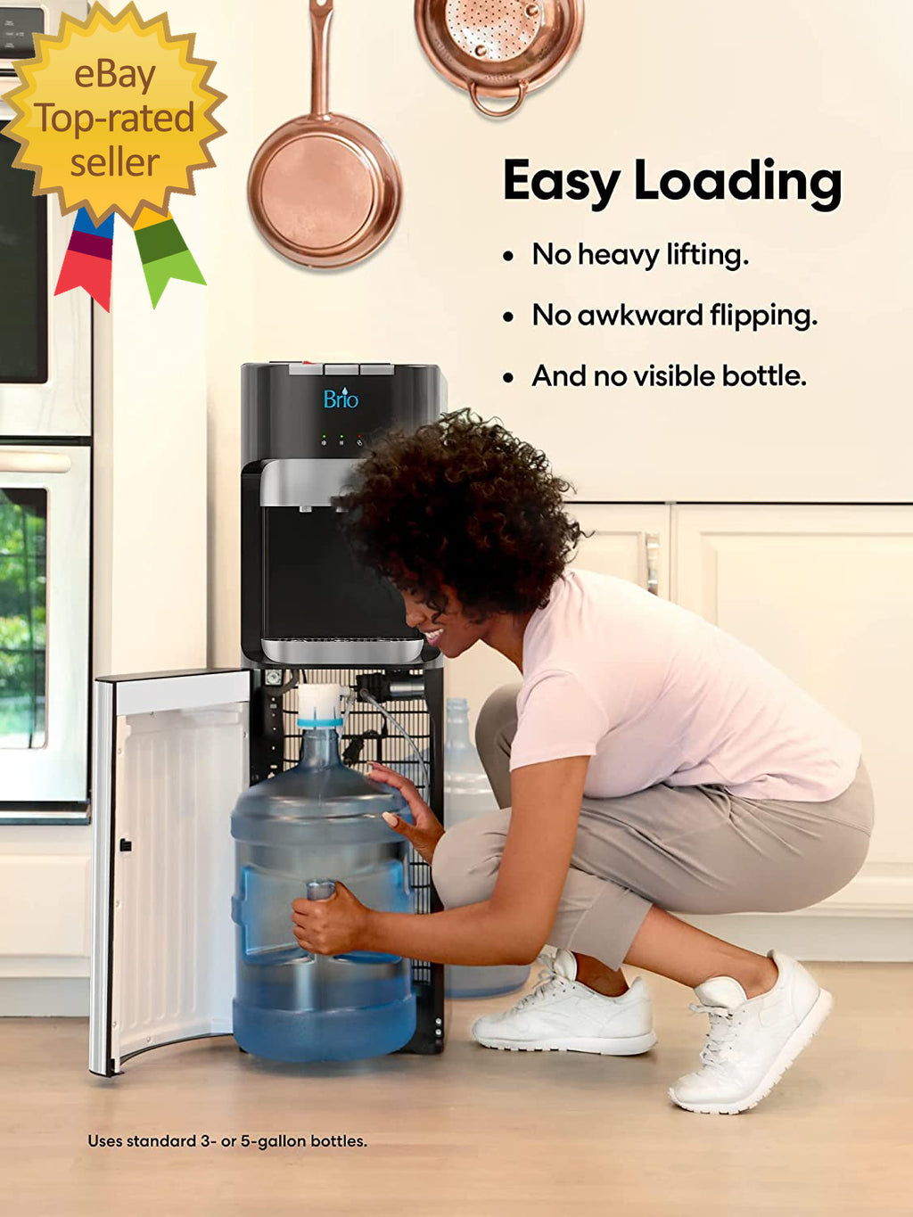 Bottom Loading Water Cooler Dispenser for 5 Gallon Bottles 3 Temperatures